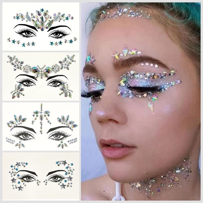 Butterfly Rhinestone Makeup Gems Butterfly Sparkles Costume 