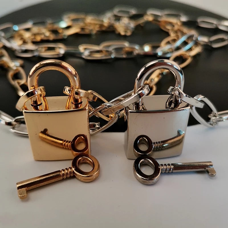 Lock & Key Charm Necklace