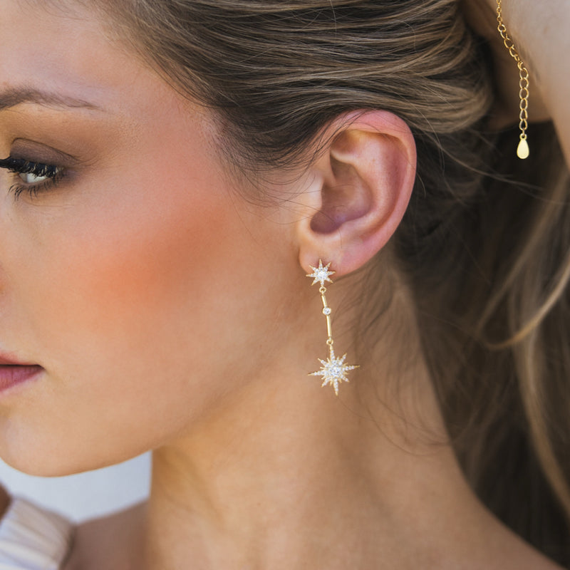 North Star Drop Earrings