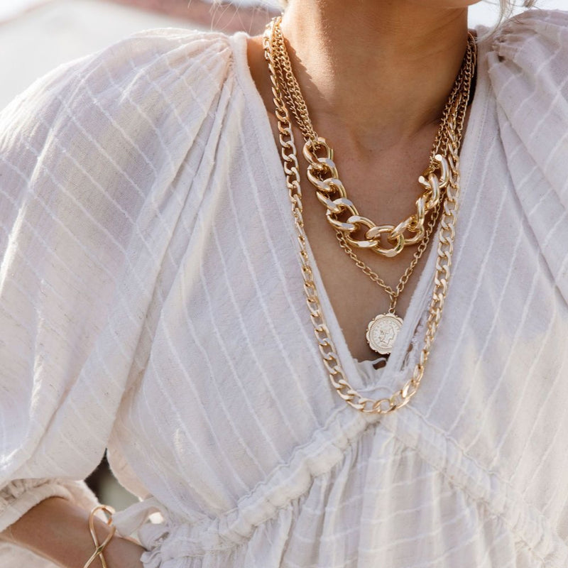 Letizia Layered Chain Necklace  Layered necklace set, Necklace