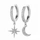 TINY Silver (micropave studded hoops)