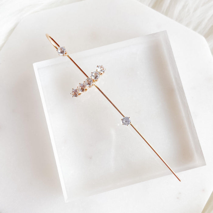 Crystal Bliss Ear Hook / Ear Cuff-Earrings-The Songbird Collection