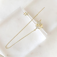 Noelle Star Chained Cuff + Stud Earrings-Earrings-The Songbird Collection