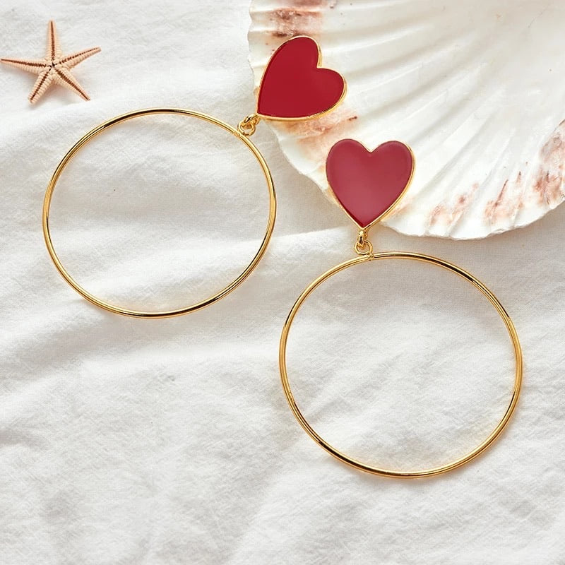 Double Color Ring - Gold plated - Gold/Passion Red – lulucopenhagen.com