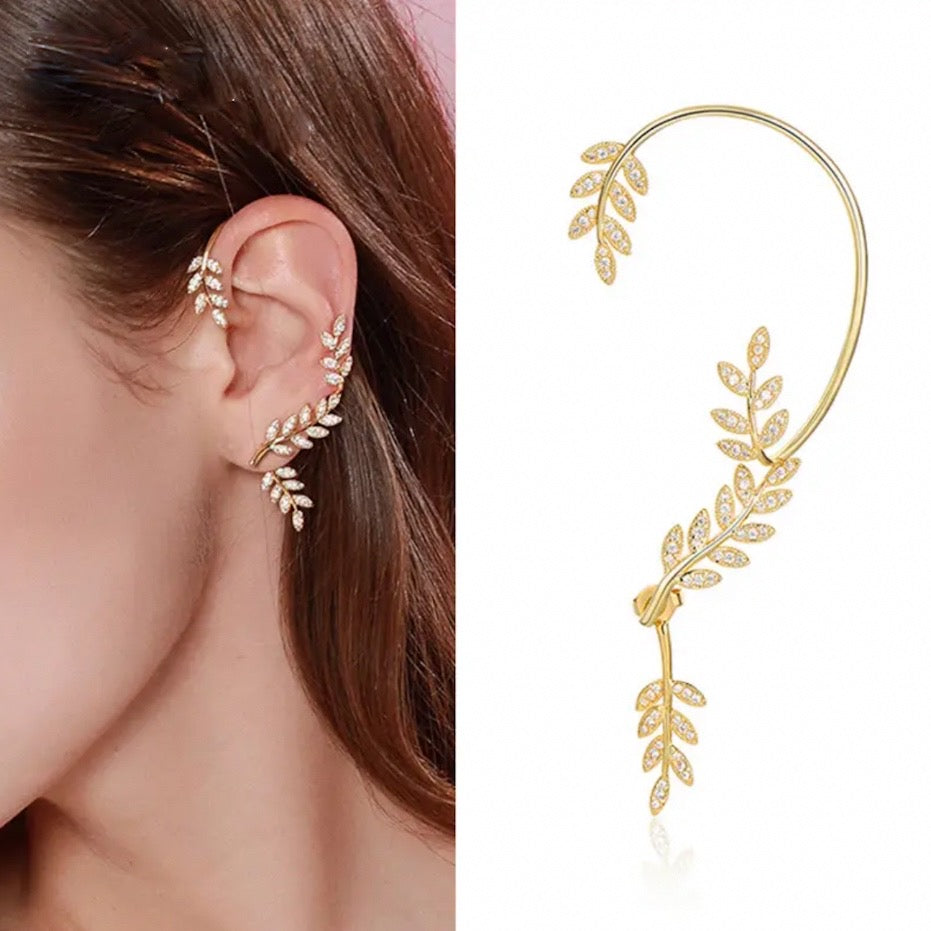 Gold leaf ear deals cuff